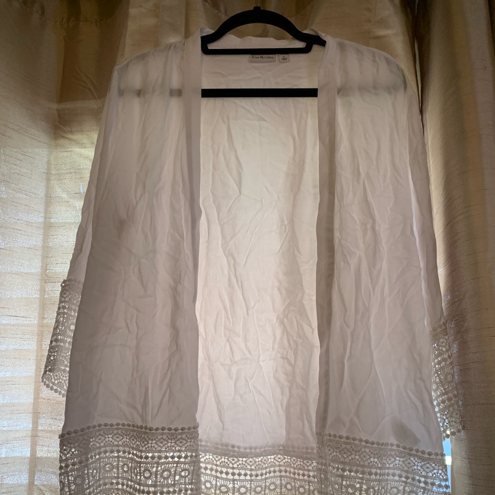 White lace cardigan